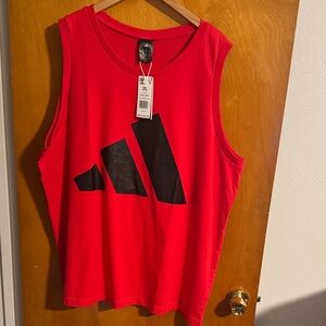 Adidas Tank Top Mens 2XL Red